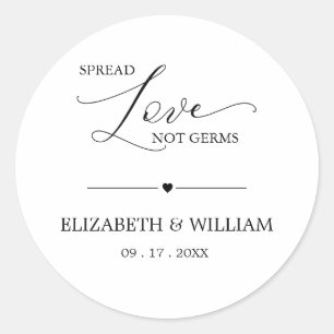 Adesivo Mínimo Amor Espalhado Não Germes Defende Sanitiz