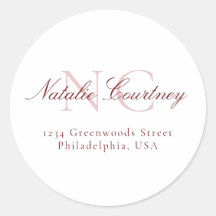 Mínimo Clássico Maroon Dois Monograma