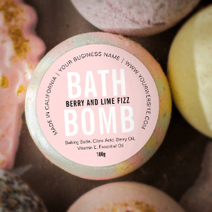 Adesivo Mínimo de Bath Rosa ou de Fizzarias Chás Elegante