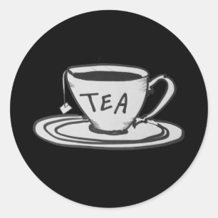 Adesivo Mínimo de Desenho do Tea Lover