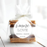 Adesivo Mínimo de Elegância S'More Love Favor<br><div class="desc">Estes bonitos adesivos são perfeitos para favores de chá de fraldas,  favores de chá de panela,  festas de aniversário e casamentos. Eles também fazem selos de envelopes de excelente! Veja a coleção inteira para mais itens correspondentes!</div>