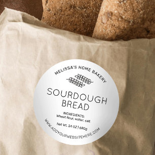 Adesivo Mínimo de Sourdough Bakery Bread Moderno