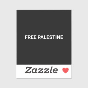Adesivo Mínimo de texto personalizado preto da Palestina l