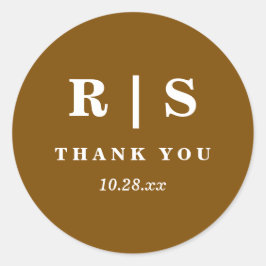 Adesivo Mínimo e Chic | Vinheta de Casamento do Monograma