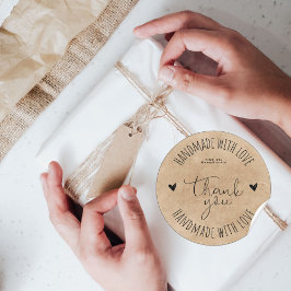 Adesivo Mínimo feito à mão com amor