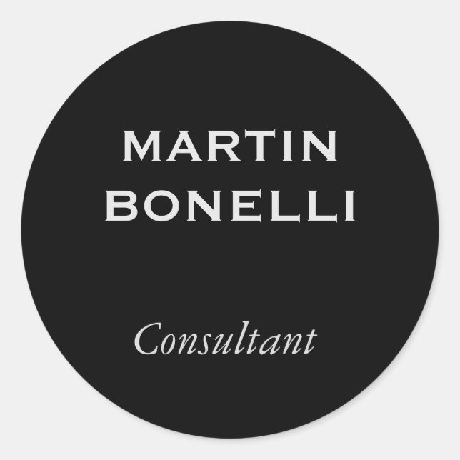 Adesivo Mínimo Negra Moderna Plana (Frente)