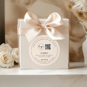 Adesivo Mínimo personalizado Light Boho Obrigado Sticker