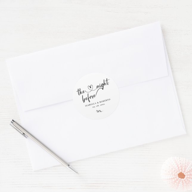 Adesivo Mínimo Preto e Branco A Noite Anterior (Envelope)