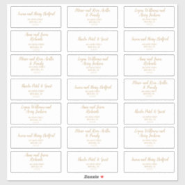 Adesivo Mínimo Simples|Etiquetas de Endereço de Casamento 