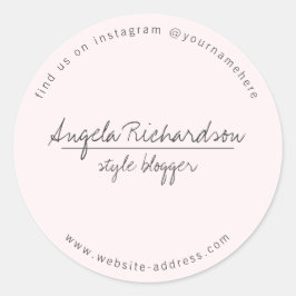 Adesivo Mínimo - Único rosa manuscrito