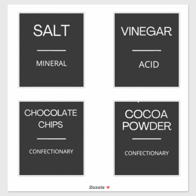 Adesivo Mínimos modernos Rótulos de Armazenamento de Pavim (Folha)