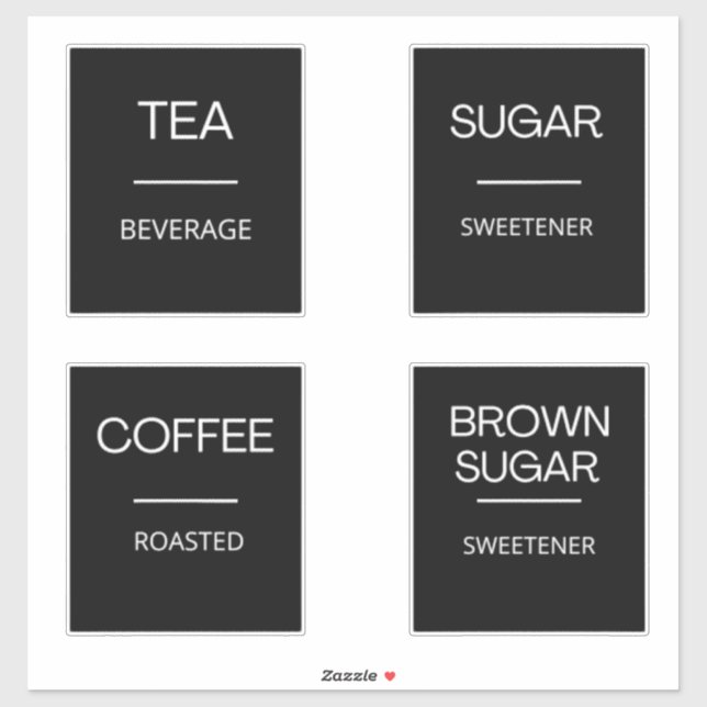 Adesivo Mínimos modernos Rótulos de Armazenamento de Pavim (Folha)