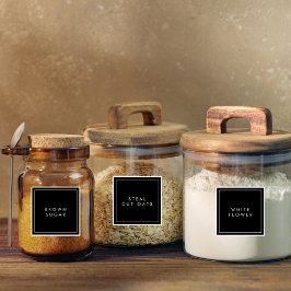 Adesivo Mínimos modernos Rótulos de armazenamento para coz