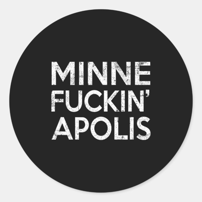 Adesivo Minnealis Minnesota Funny Rude Retro Gag Gift  (Frente)