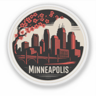 Adesivo Minneapolis City Minnesota USA