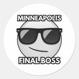 Adesivo Minneapolis Final Boss Cool Emoji Sticker