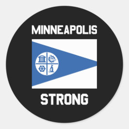 Adesivo Minneapolis Strong Classic Round Stickers