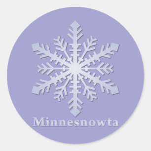 Adesivo Minnesnowta Blue Snowflake