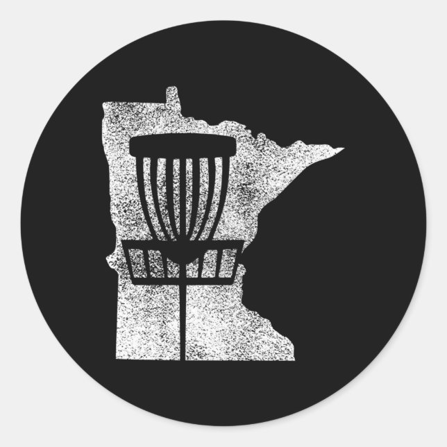 Adesivo Minnesota Disk Golf State with Basket Disc (Frente)