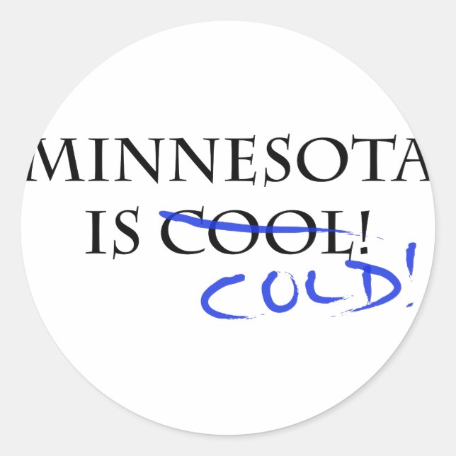 Adesivo Minnesota é Legal e frio! (Frente)