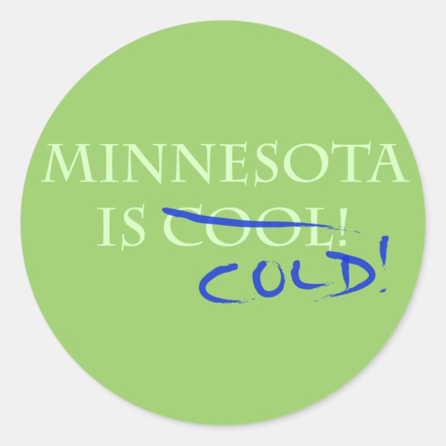 Adesivo Minnesota é Legal e frio! (Frente)
