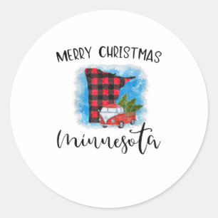 Adesivo Minnesota Merry Christmas Truck Shirt Bu