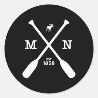 Adesivo Minnesota Moose and Paddles 1858 Midwest