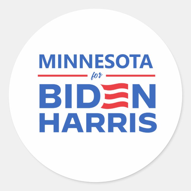 Adesivo Minnesota para Biden Harris (Frente)