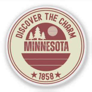 Adesivo Minnesota Simpático - Presente do Estado de MN