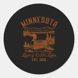 Adesivo Minnesota State Viagem Minnesota Loon Comum Souven