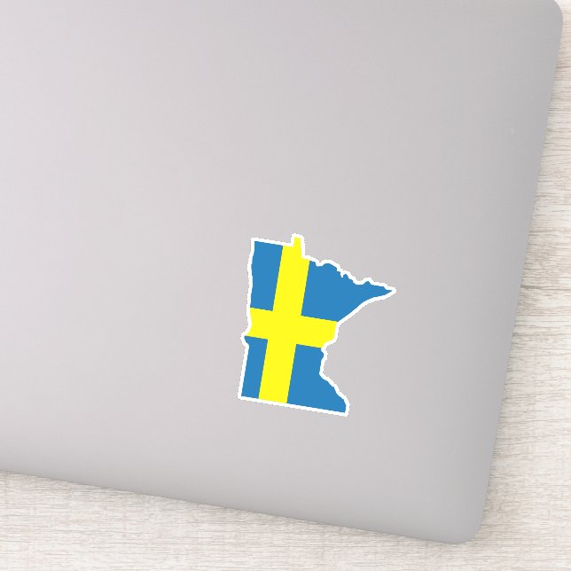 Adesivo Minnesota Swedish Flag Sticker (Detalhe)