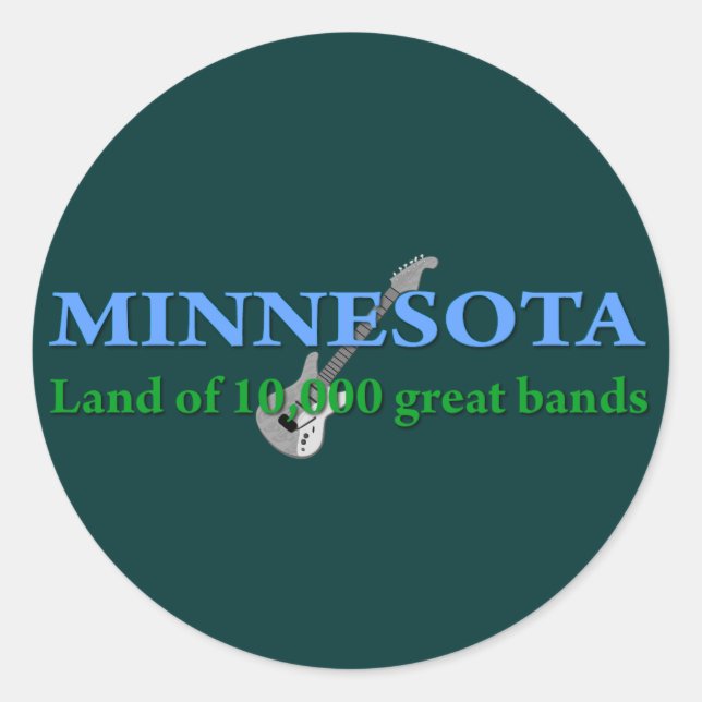Adesivo Minnesota - terra de 10.000 bandas (Frente)