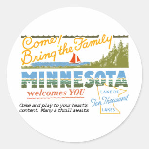 Adesivo Minnesota - terra de dez mil lagos