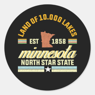 Adesivo Minnesota Terra dos 10.000 Lagos