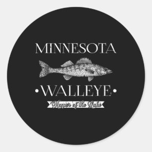 Adesivo Minnesota Walleye Midwest Fisheries Pescador Angle