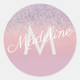 Adesivo Minogramas de brilho esbranquiçado, cor-de-rosa e 