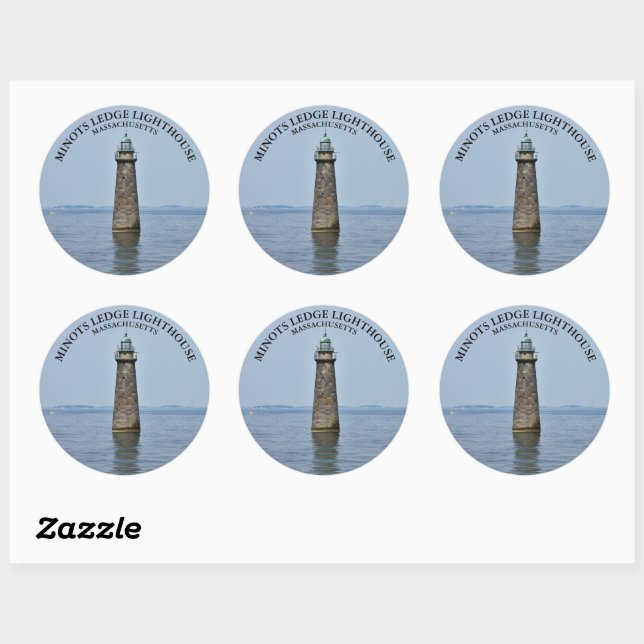 Adesivo Minots Ledge Lighthouse de Massachusetts Stickers (Folha)