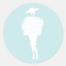 Mint Chic Fashion Lady Sticker