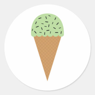 Adesivo Mint Chocolate Chip Sorvete Cone