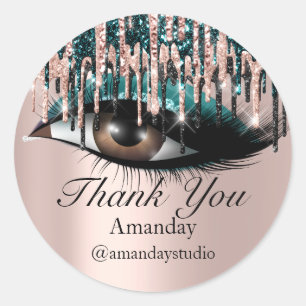 Adesivo Mint Eyelashes Ramal Makeup Rosa Teal Drives
