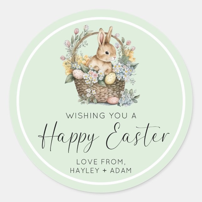 Adesivo Mint Green Felz pascoa Bunny (Easter Bunny Sticker)