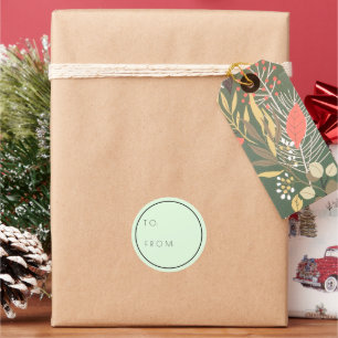 Adesivo Mint Green Minimalista E Do Presente De Natal