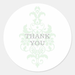 Adesivo Mint Green Sutitle Damask Obrigado Stickers