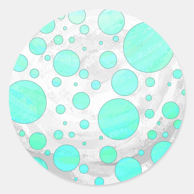 Adesivo Mint Ice Aqua Bolinhas Azuis (Frente)