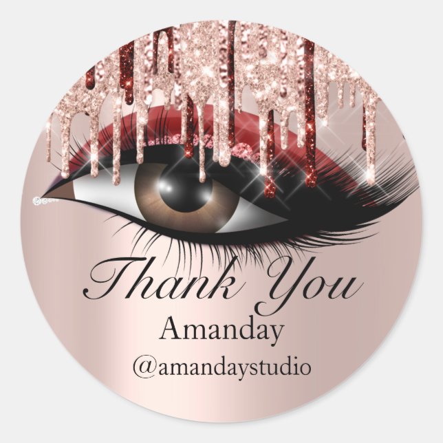 Adesivo Mint Lashes Extension Makeup Artista Rosa Burgundy (Frente)