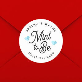 Adesivo Mint para ser um favor personalizado moderno