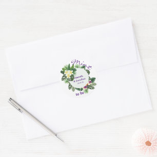Adesivo Mint to Be Greenery Floral Envelope Seal