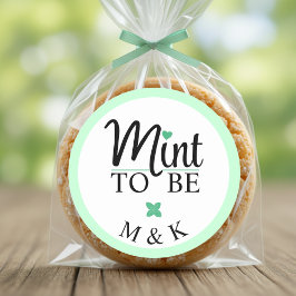 Adesivo Mint to Be Monogram Wedding Bridal Shower