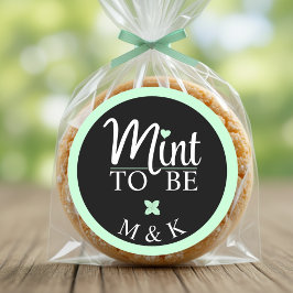 Adesivo Mint to Be Monogram Wedding Bridal Shower