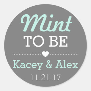 Adesivo Mint To Be Stickers Casamento Favor